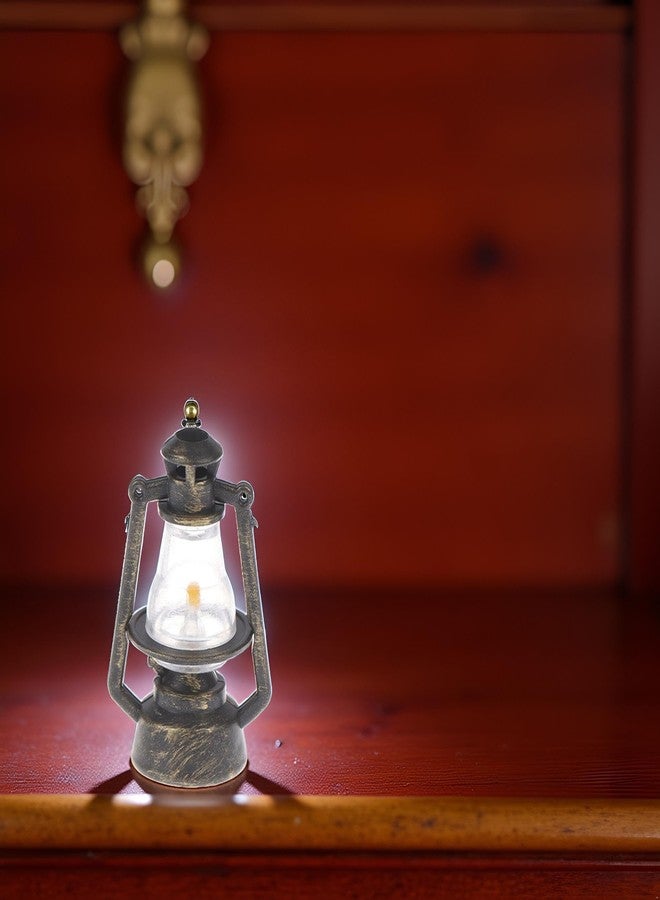 Cauaoa Miniature Lamps for Dollhouse,Doll House Miniature Retro Oil Lantern Dollhouse Accessories Scene Ornaments Dollhouse Miniature Scene Model Hurricane Lantern Kerosene Lamp,Dollhouse Accessories - Image 2